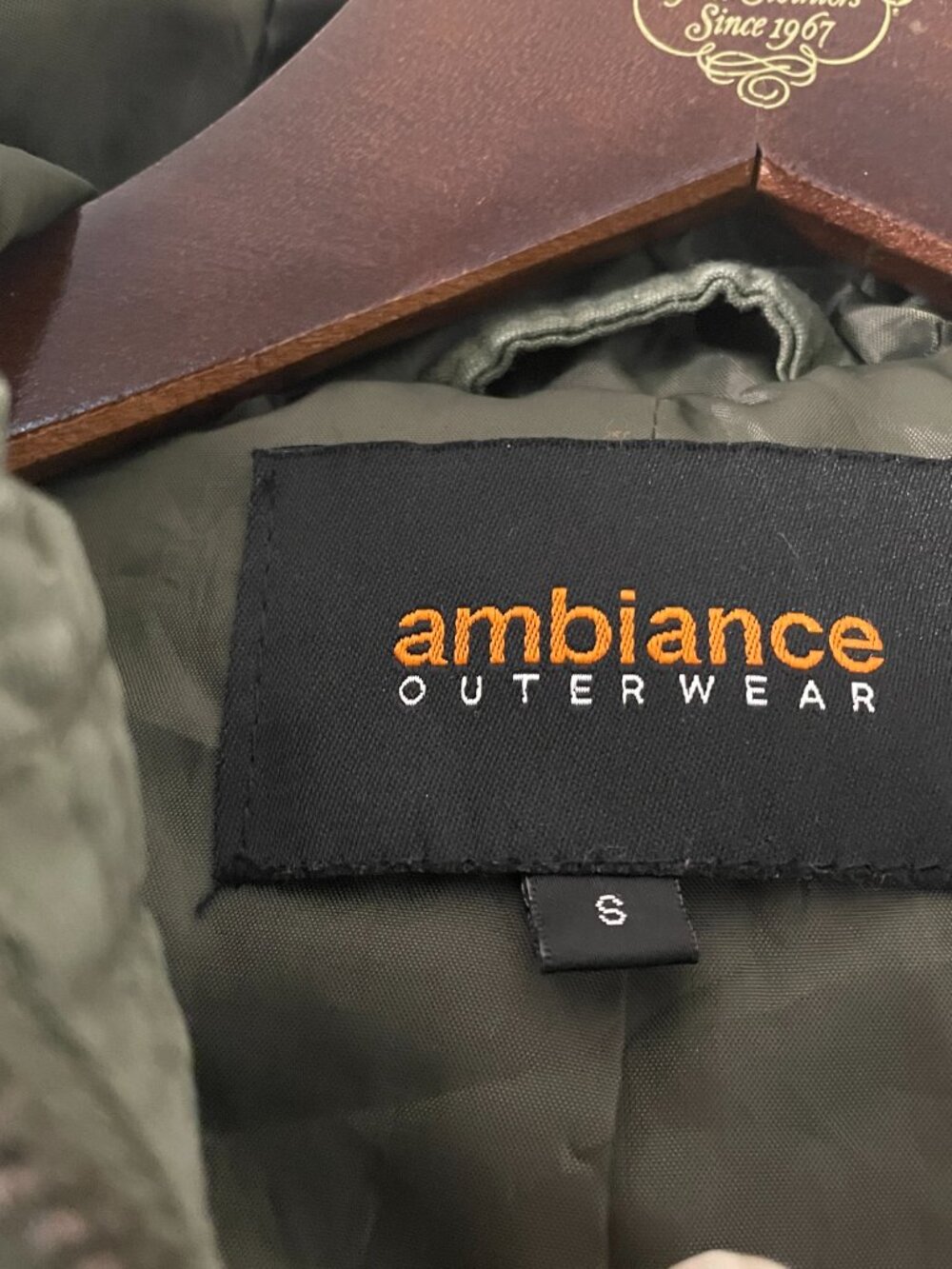 Ambiance Hooded Utility Jacket, Size Small Olive Green Drawstring Waist - Picture 6 of 10